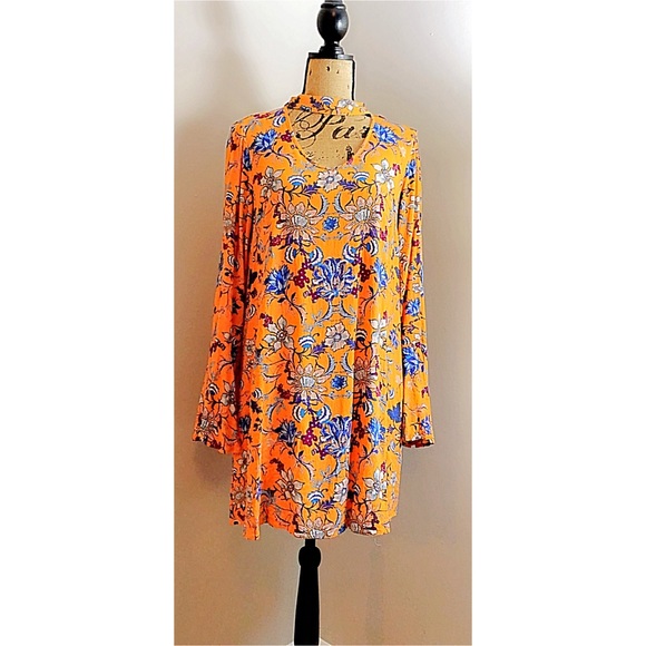🥳Host Pick 🧡 Flowy Floral Long Sleeves Dress - Picture 7 of 8